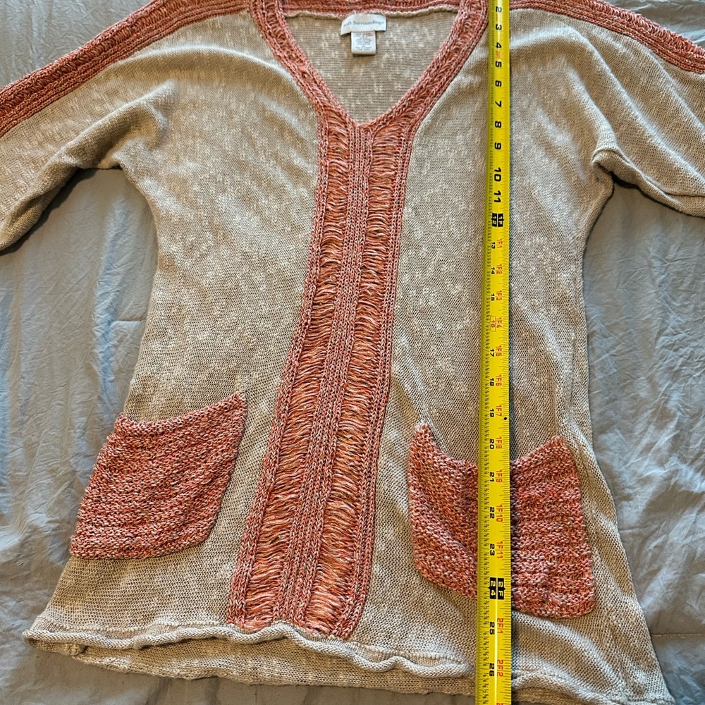 Soft Surroundings Linen Blend Open Knit Sweater XS - Picture 4 of 6